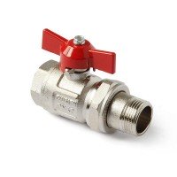 Кран шаровый американка 1/2" бабочка IDEAL ITAP 